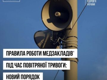 Робота закладів охорони здоров'я під час повітряної тривоги